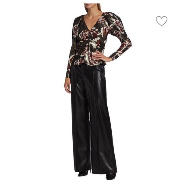 NEW TANYA TAYLOR cameron top in black multi Lame Shimmer 0 - Picture 16 of 17